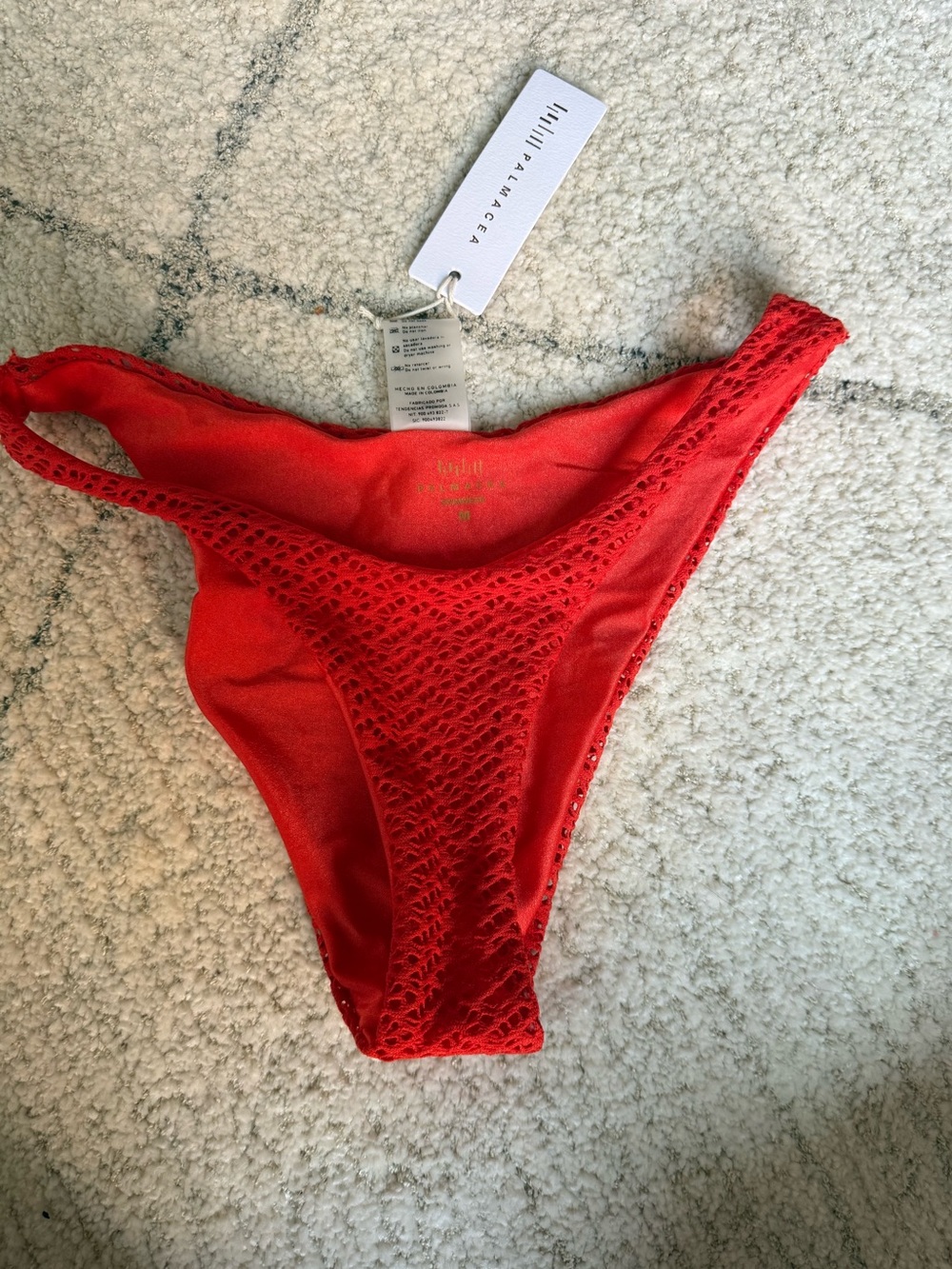 Free People Bright Crochet-Trim Bikini Bottom NEW WITH TAGS